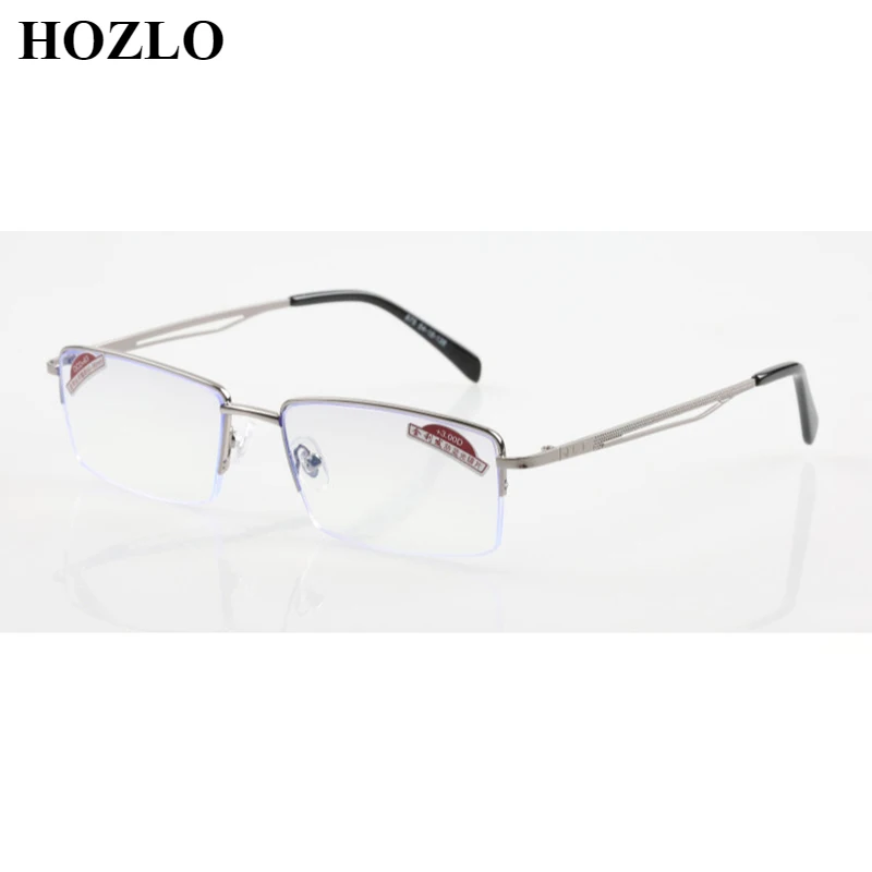 

Men's Semi Rimless Metal Blue Light Blocking Reading Glasses Male Positive Diopters Presbyopia Hyperopia Farsighted Eyeglasses