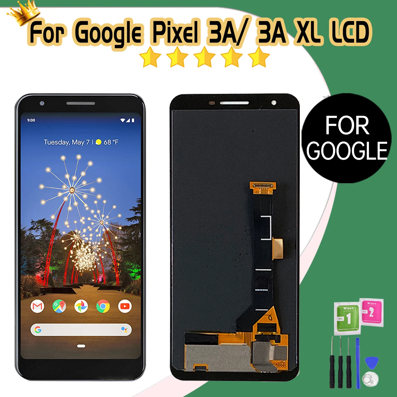 Tested for Google Pixel 3A LCD G020A G020E G020B Display Touch for Google Pixel 3A XL G020C G020G G020F Display Digitizer Screen