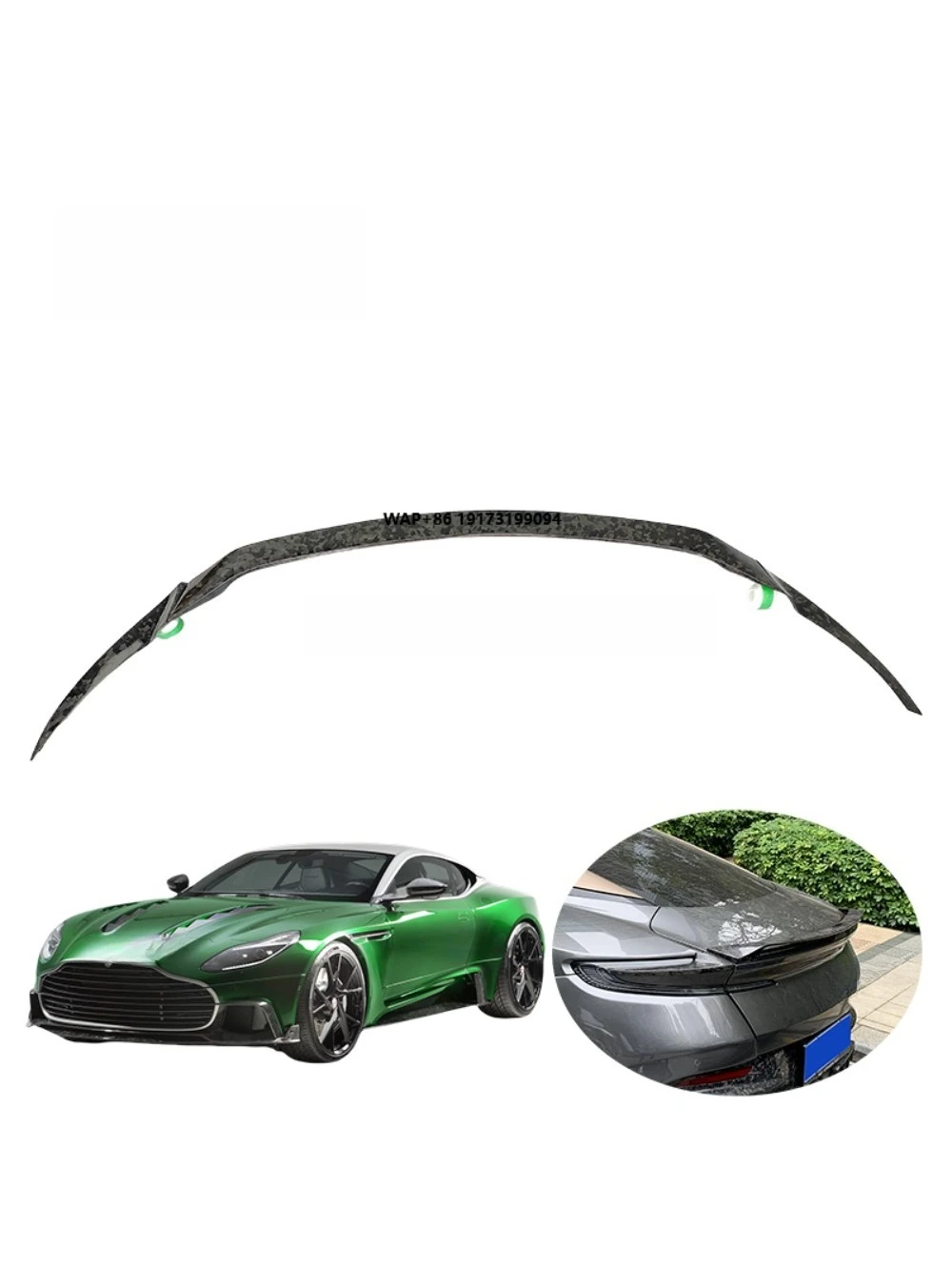 

Carbon Fiber Lightweight Single Deck Rear Spoiler Wing Polished Finish for Aston Martin DB11 Msy Style Protection