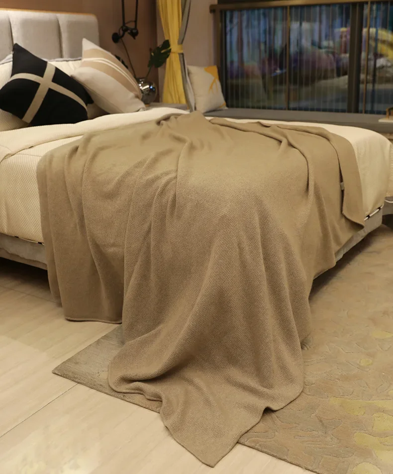 

Winter luxury pure cashmere throw blanket