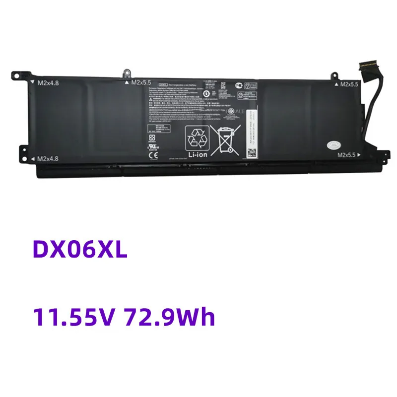 

New Battery DX06XL HSTNN-DB9B For HP Omen X 2S 15-dg00 L32749-005 L32701-2C1 11.55V 72.9Wh