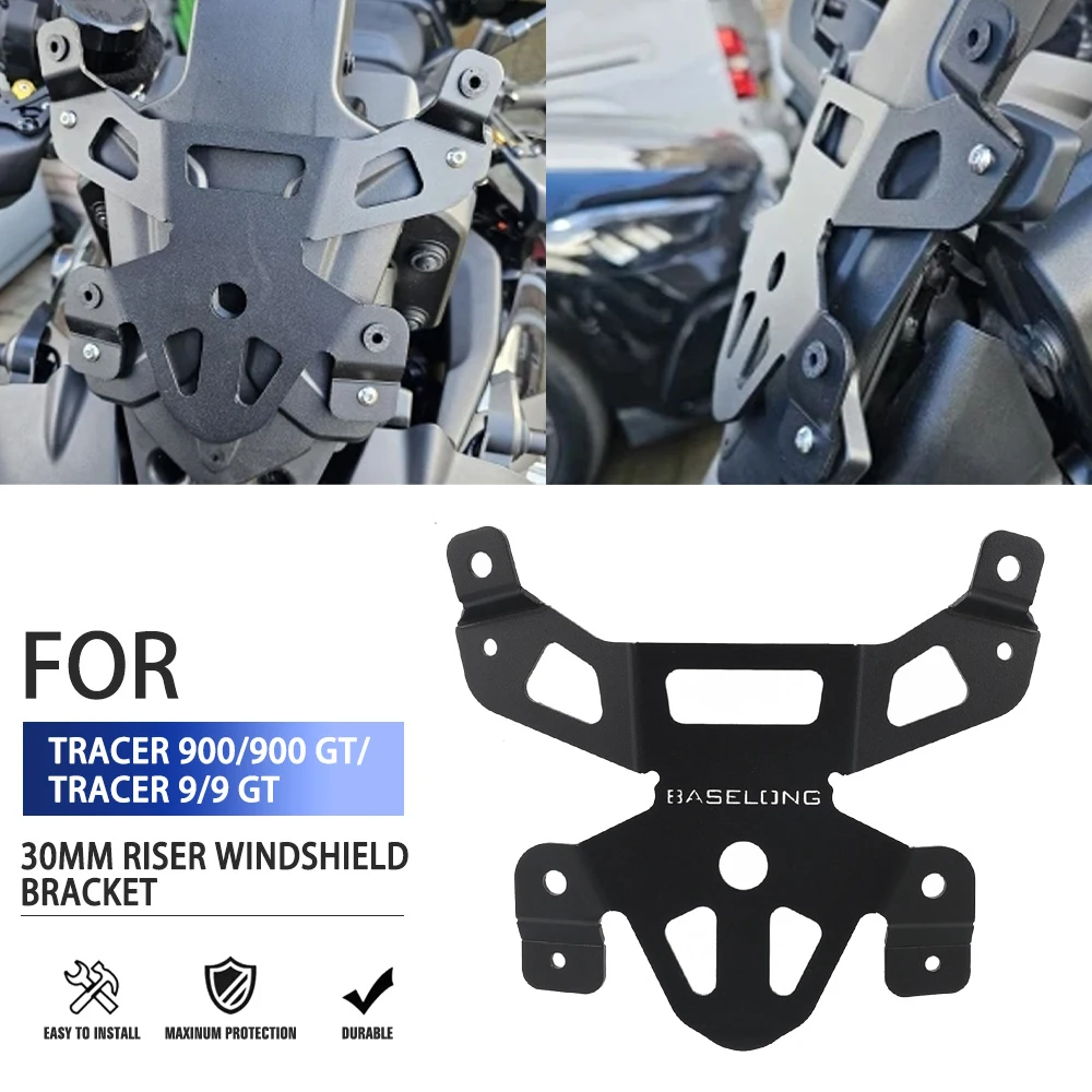 

30mm Riser Windshield Bracket For Yamaha Tracer 900 Tracer900 GT Tracer 9 GT 2018 -2022 2023 Front Windscreen Heightened Bracket