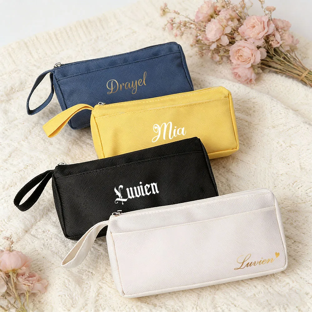 Personalized double-layer pencil bag,large-capacity customized,simple pencil bag for stationery,school supplies,office supplies view 5