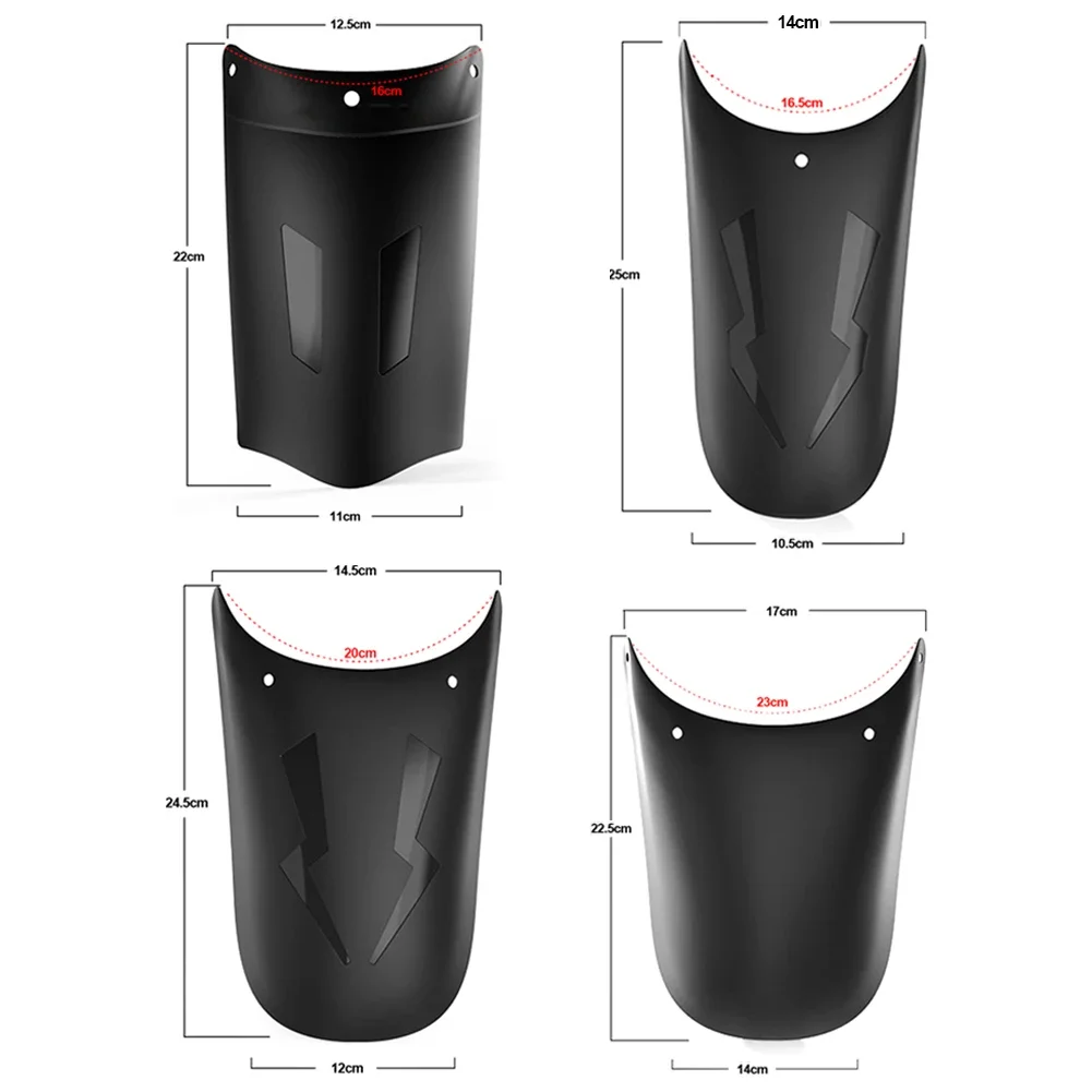 Universal Motorcycle Extender Lengthen Front Fender Rear and Front Wheel Extension Fender Splash Mudguard Guard 4 Sizes