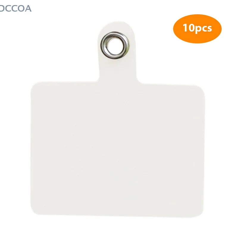 10Pack Clear Flexible Phone Lanyard Tabs For Mobile Phone Tether Card Universal Cord Gasket Clip Loop Hole Hanging Strap Patches image 2