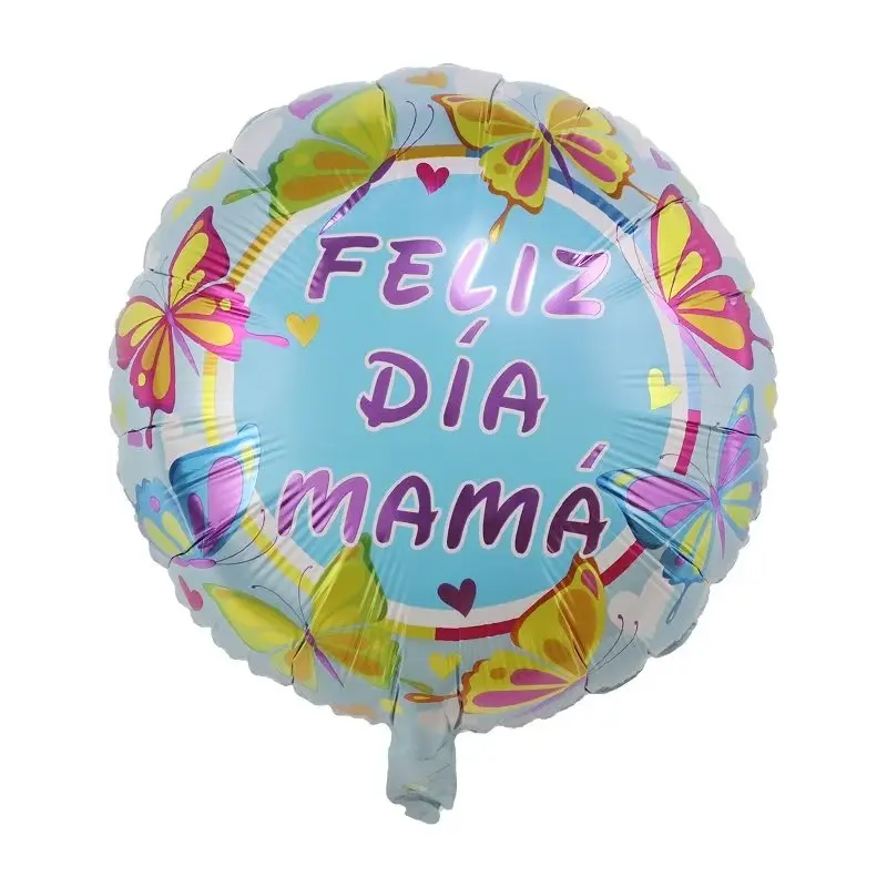 Ballon espagnol en aluminium pour mère, 10 pièces, 18 pouces, en forme de cœur, cadeau de fête des mères, décoration d'anniversaire pour adultes