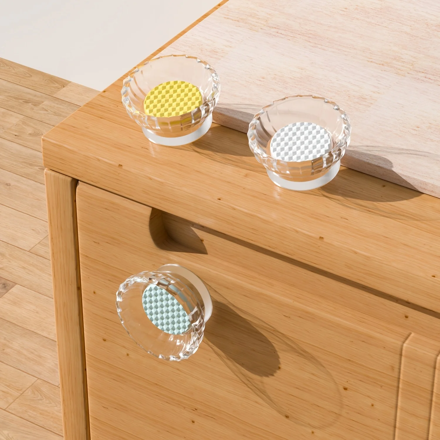 2 hidden cabinet door handles, simple, no drilling, adhesive hooks, sliding doors, cabinets, drawers, wardrobes, glass windows,