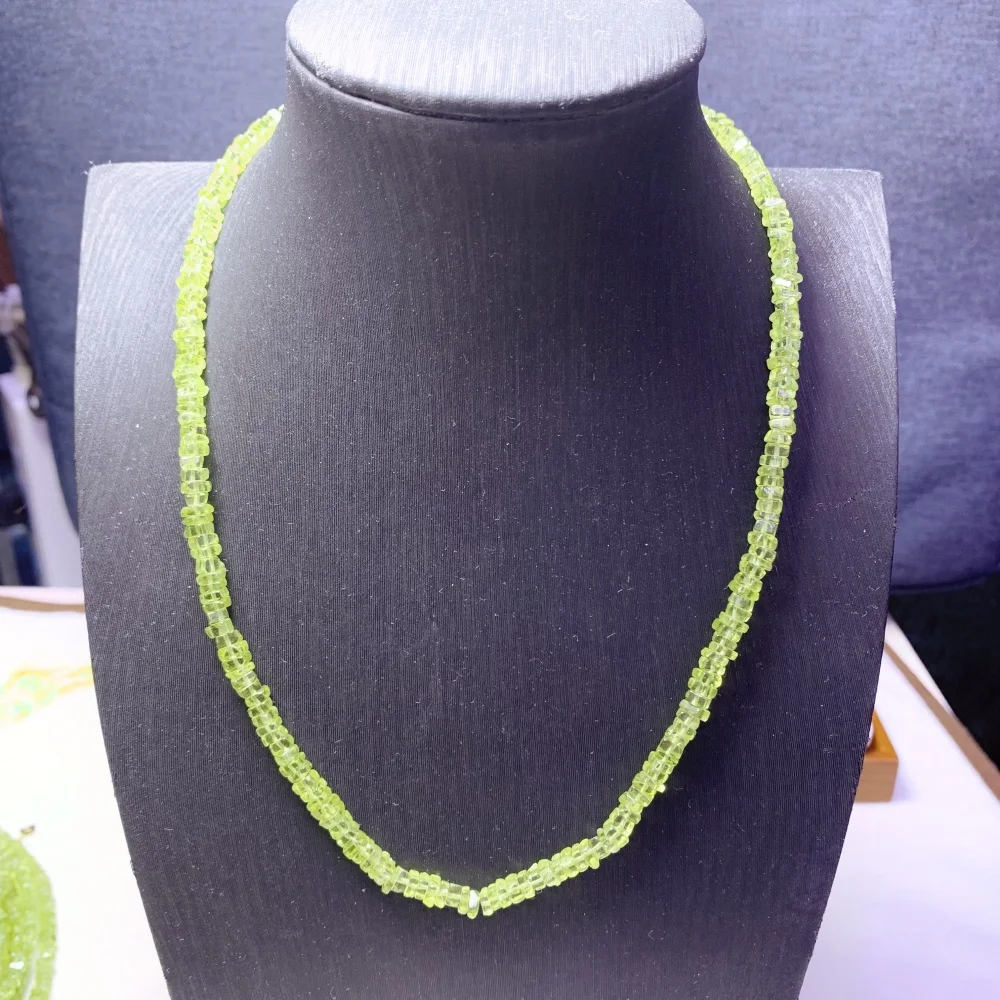 

Natural Peridot 4-5mm Faceted Rondelle square Loose Beads For Jewelry Making DIY Bracelets Necklace Strand Wholesale