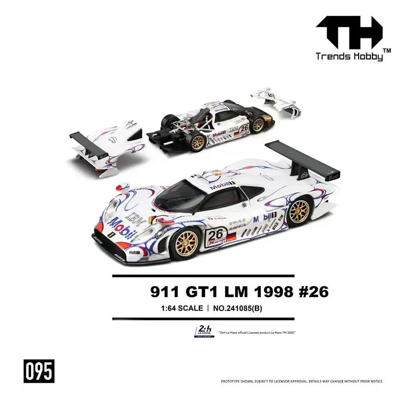 

Trends Hobby 1/64 Alloy #095 GT1 LM 1988 #26 Simulation Car Model Static Collection Decorated Holiday Gifts Toys Souvenir