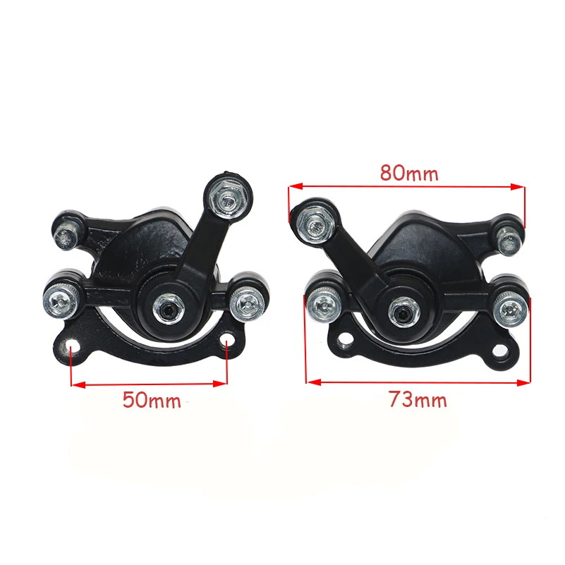 Front Rear Disc Brake Black Red Caliper for 2 Stroke 49cc Dirt Mini Pocket Bike Scooter Left Right