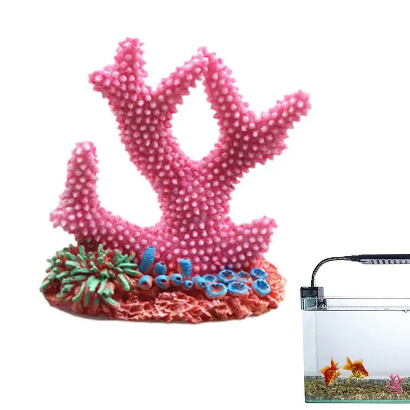 Resin Coral Ornament Fish Tank Landscape Aquarium Decoration Artificial Coral Eye-Catching Colorful Coral Fish Aquatic Ornament