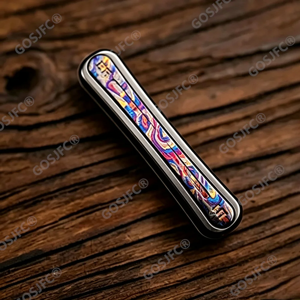 BRAIN EDC Snake Mini 2.0 Fidget Slider PEEK Damascus Push Slider Stress Relief Toy Fidget Toys For Adults Zirconium Zircuti