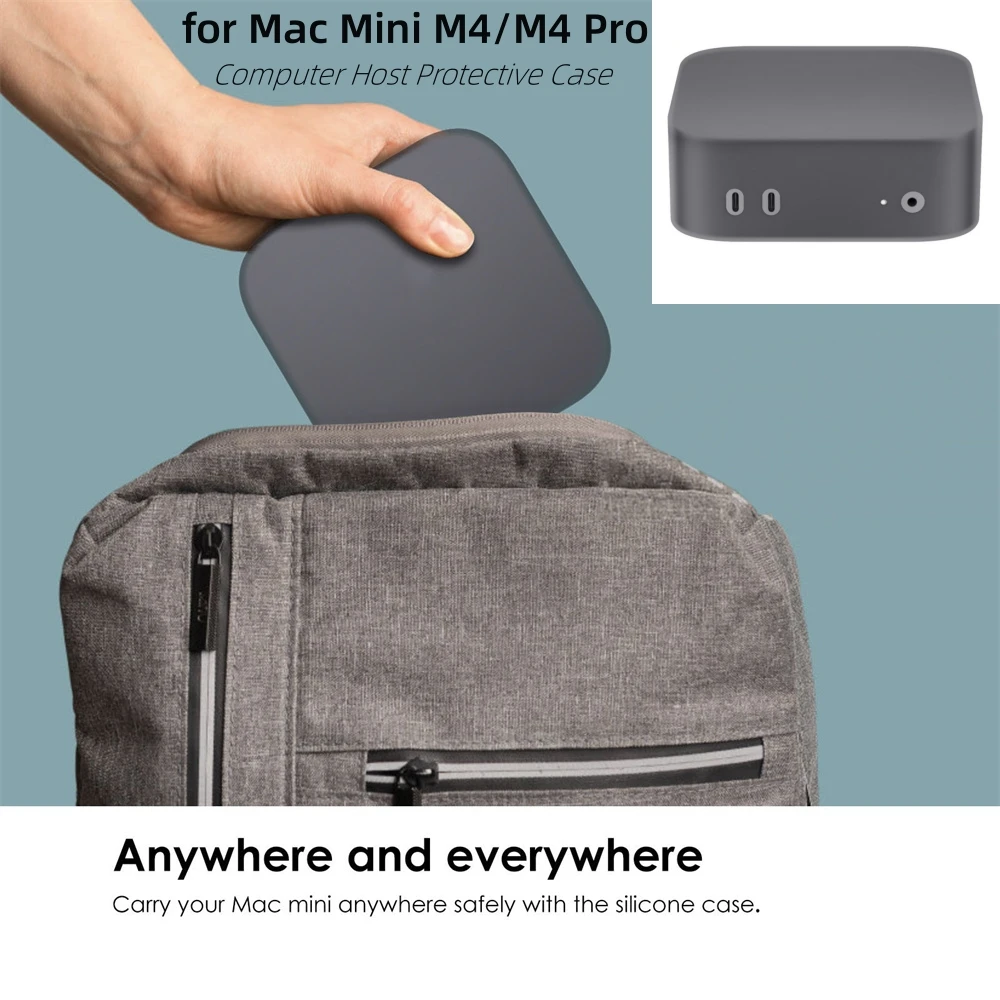 

For Mac Mini M4/M4 Pro Computer Host Computer Host Protective Case Anti-drop Silicone Cover Accessories