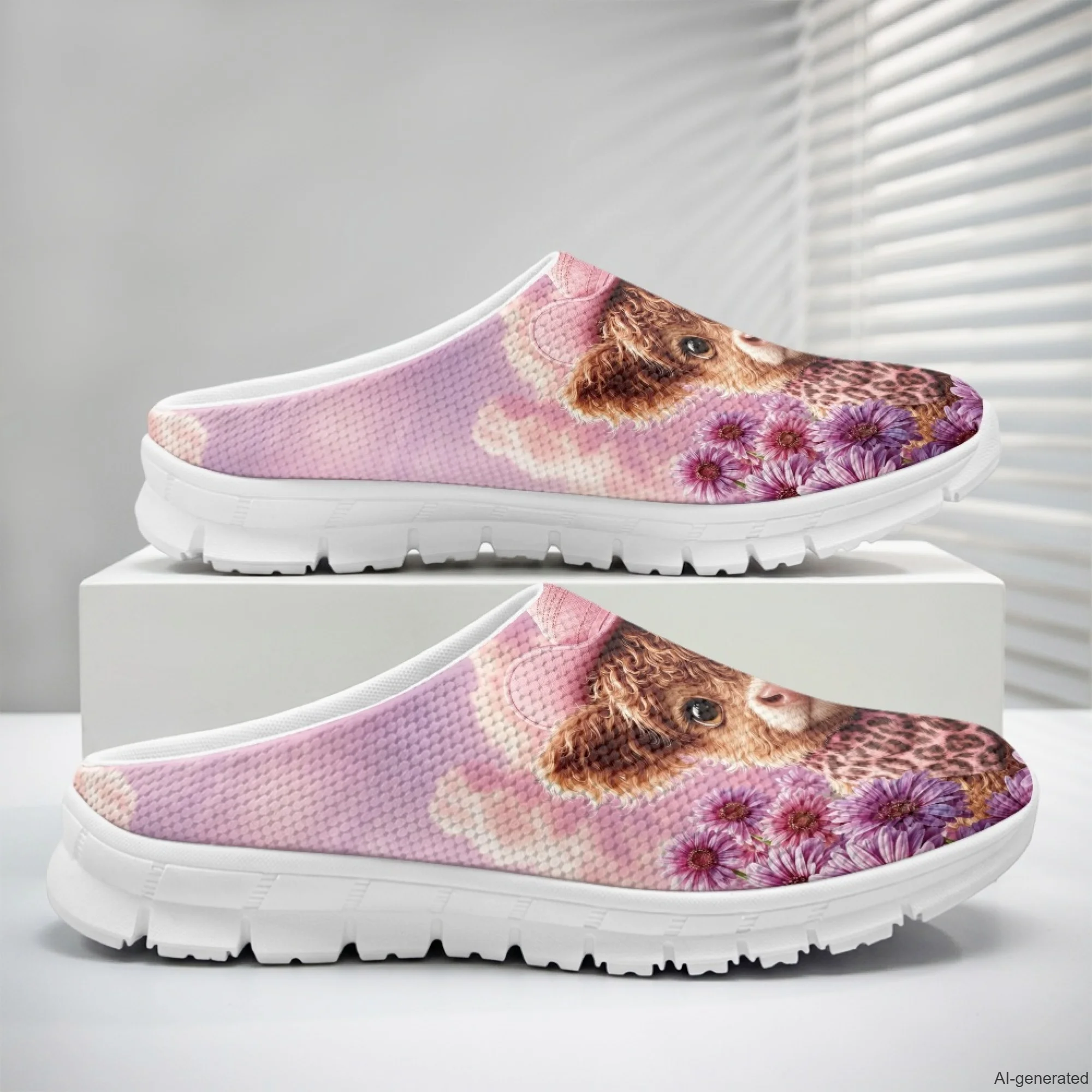 XIXIRIMIDO Women's Slippers Nurse Shoes Women's Sandals Highland Cow Print Sapatos Femininos Elegante Man Shoes Chinelo 35-48