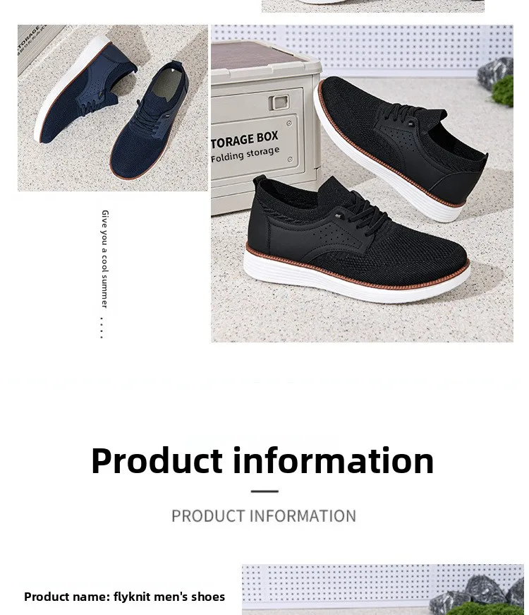 Atmungsaktive Freizeitschuhe für Herren im Frühling und Herbst, Mesh-Sportschuhe, weiche Sohle, rutschfest, One-Step-Dad-Schuhe – Detail 5