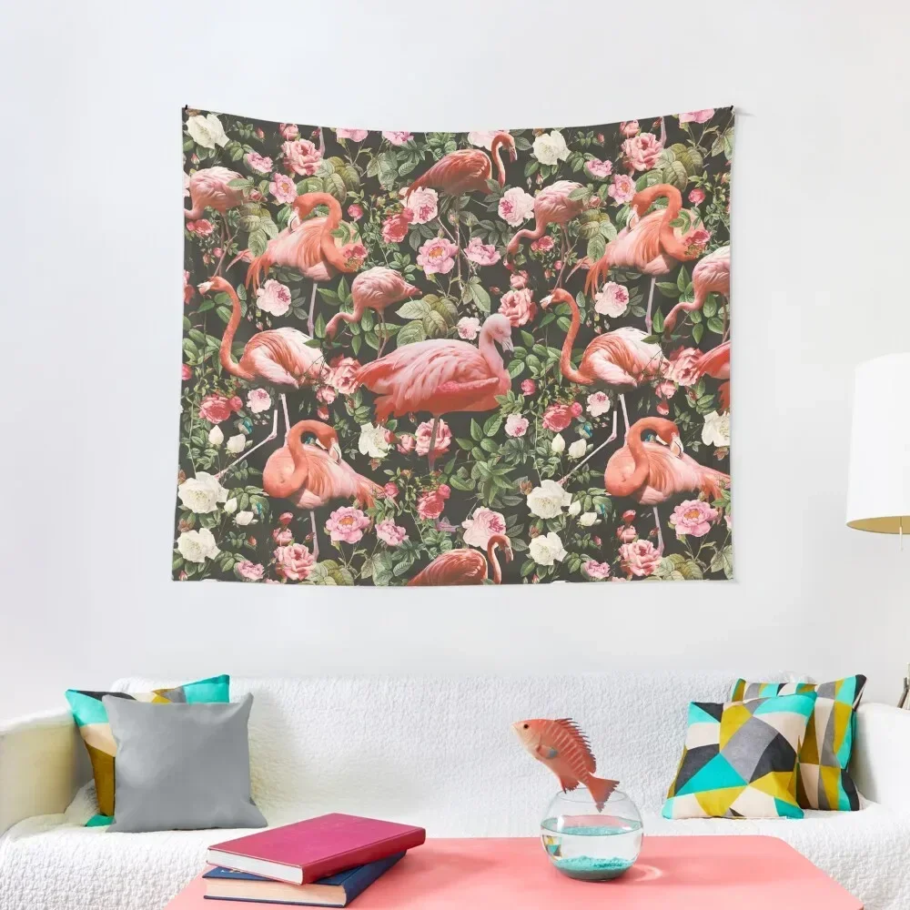 

Floral and Flamingo Pattern Tapestry Decoration For Bedroom Bedroom Decorations Tapestry