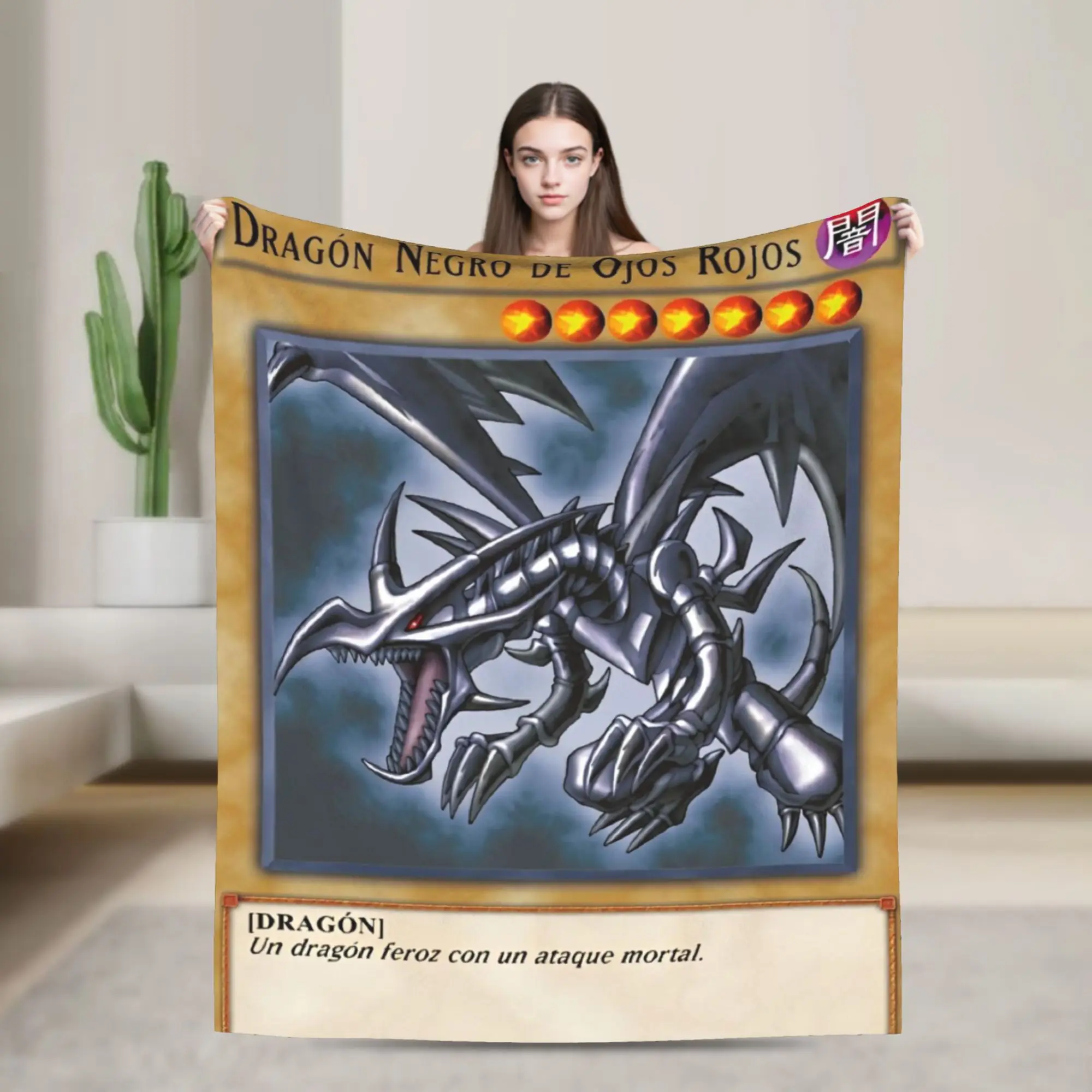 Anime Yu Gi Oh Card Blankets  Wool Novelty Warm Throw Blankets for Bedding Lounge All Season