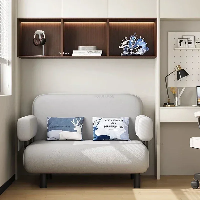 Multi-functional Folding Beds Lunch Break Sofa Lounge Chairs Modern Small Apartment Sofa Bed European Fabric Living Room Sofas