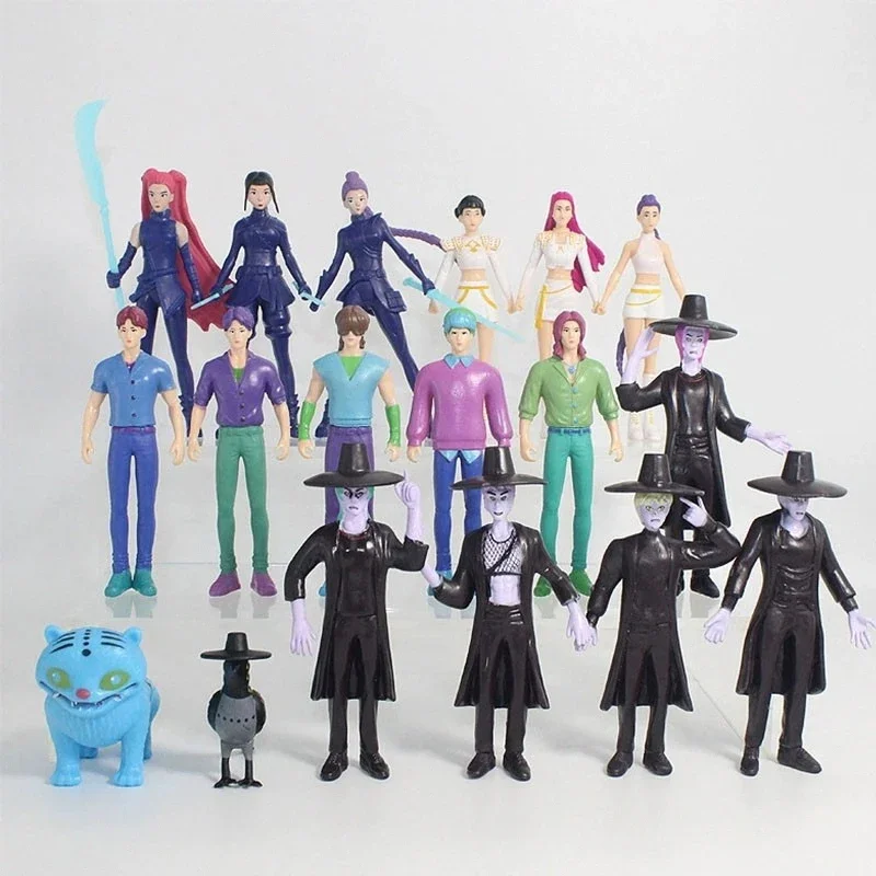 24pcs Kpop Demon Hunters Blind Box Mystery Box Collection Tiger Statue Desk Decoration Dolls Children Toys Halloween Gifts