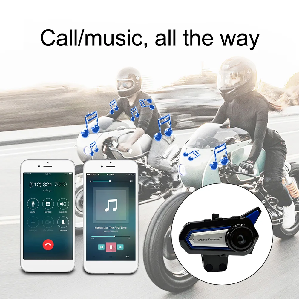 

Motorcycle Helmet Earphone Handsfree Bluetooth-compatible 5.0 Helmet Headphone BT31 Wireless Headset with Mic for Riding Cycling