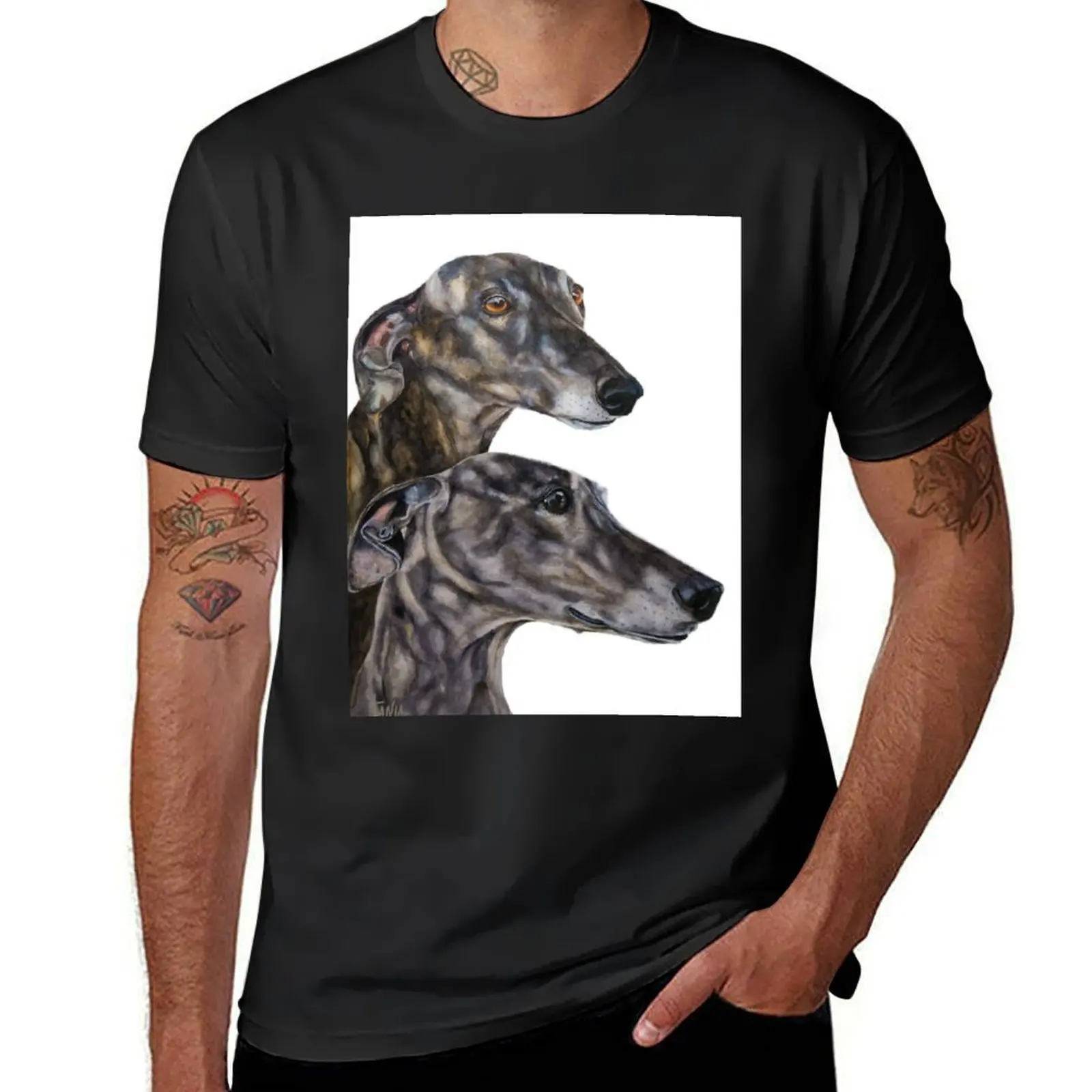 

Greyhounds - Galgos Espanol T-Shirt funnys sweat for a boy vintage mens cotton t shirts
