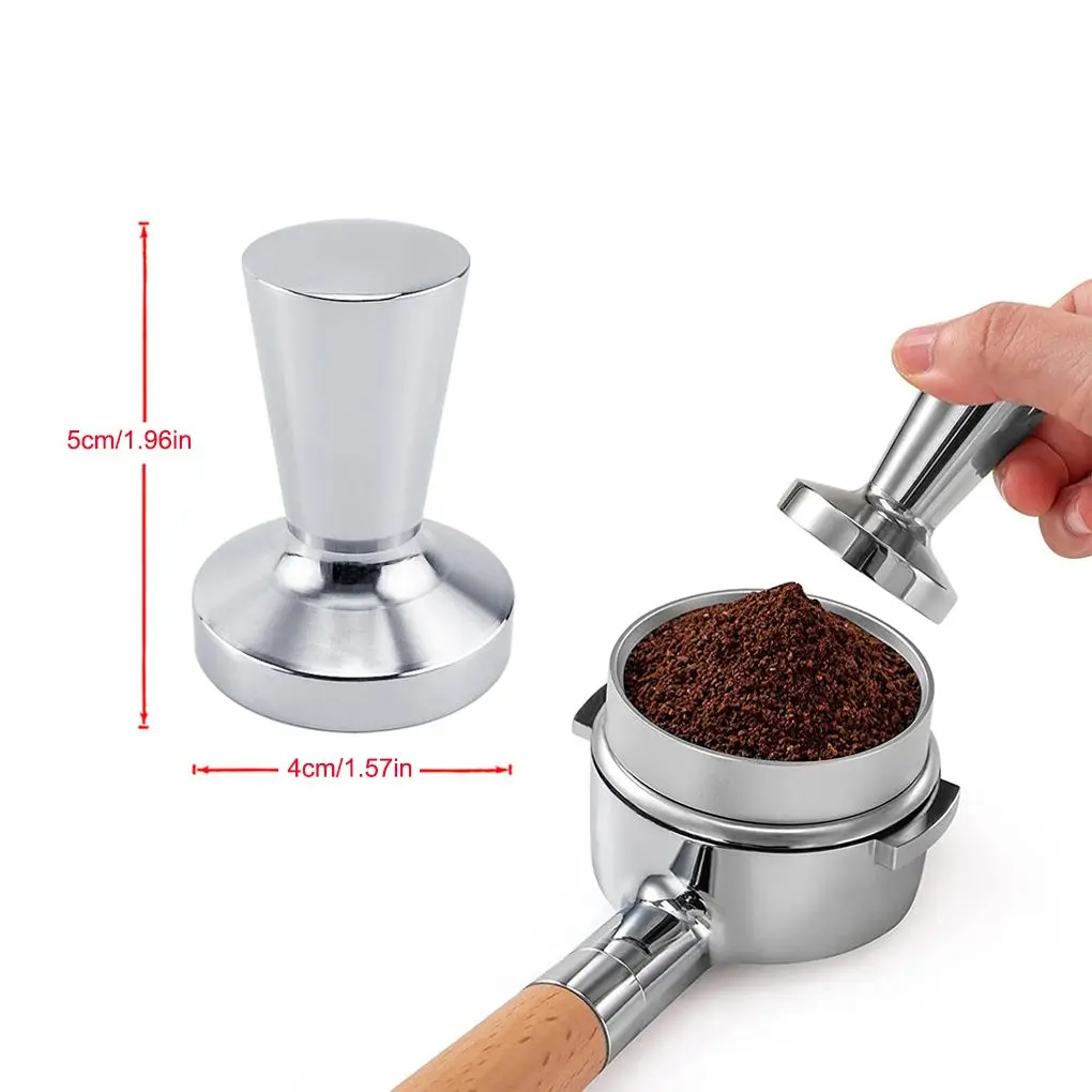 

Stainless Steel 40MM Coffee Tamper Distribution Powder Hammer Handheld with Handle Calibrated Portable Gadgets Accessory