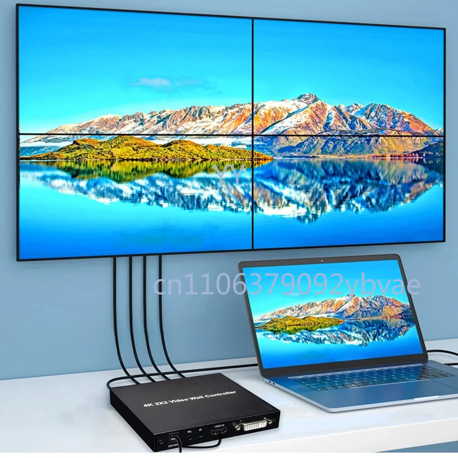 HDMI Video Wall Controller 2x2 DVI Video Wall 4 TV Splicer 1080P 1x2 1x4 1x3 2x1 3x1 4x1 Multi Monitor Screen Splicing Processor