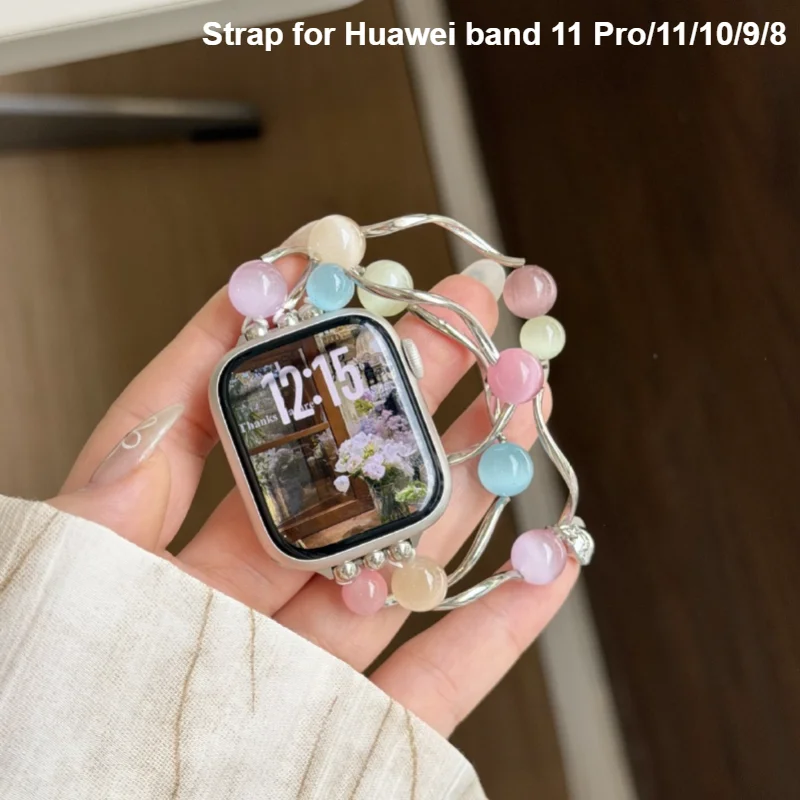 Fashion strap For Huawei band 11 Pro Stainless steel Bracelet Sport Watchband For Huawei band 10/9/8 SmartWatch Wristband