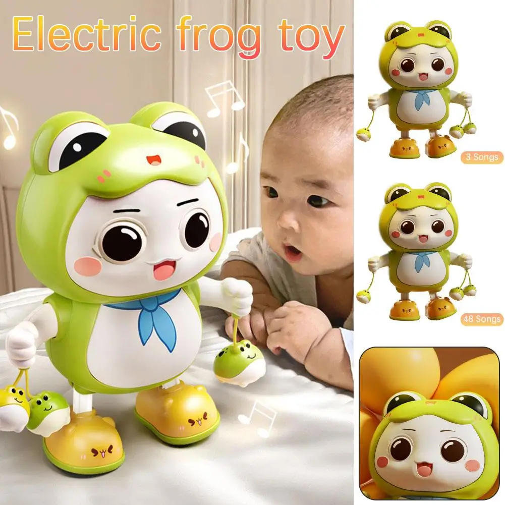 Electronic Pets Dancing Toy With Light Music Cute Frog Educational Preschool To Toys Animal Cartoon Learning Baby Crawl Gif N9T3