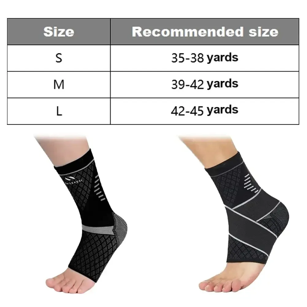 Adjustable Elastic Ankle Brace Compression Sleeve Foot Support Stabilizer for Plantar Fasciitis Achilles Tendonitis Sports Sock