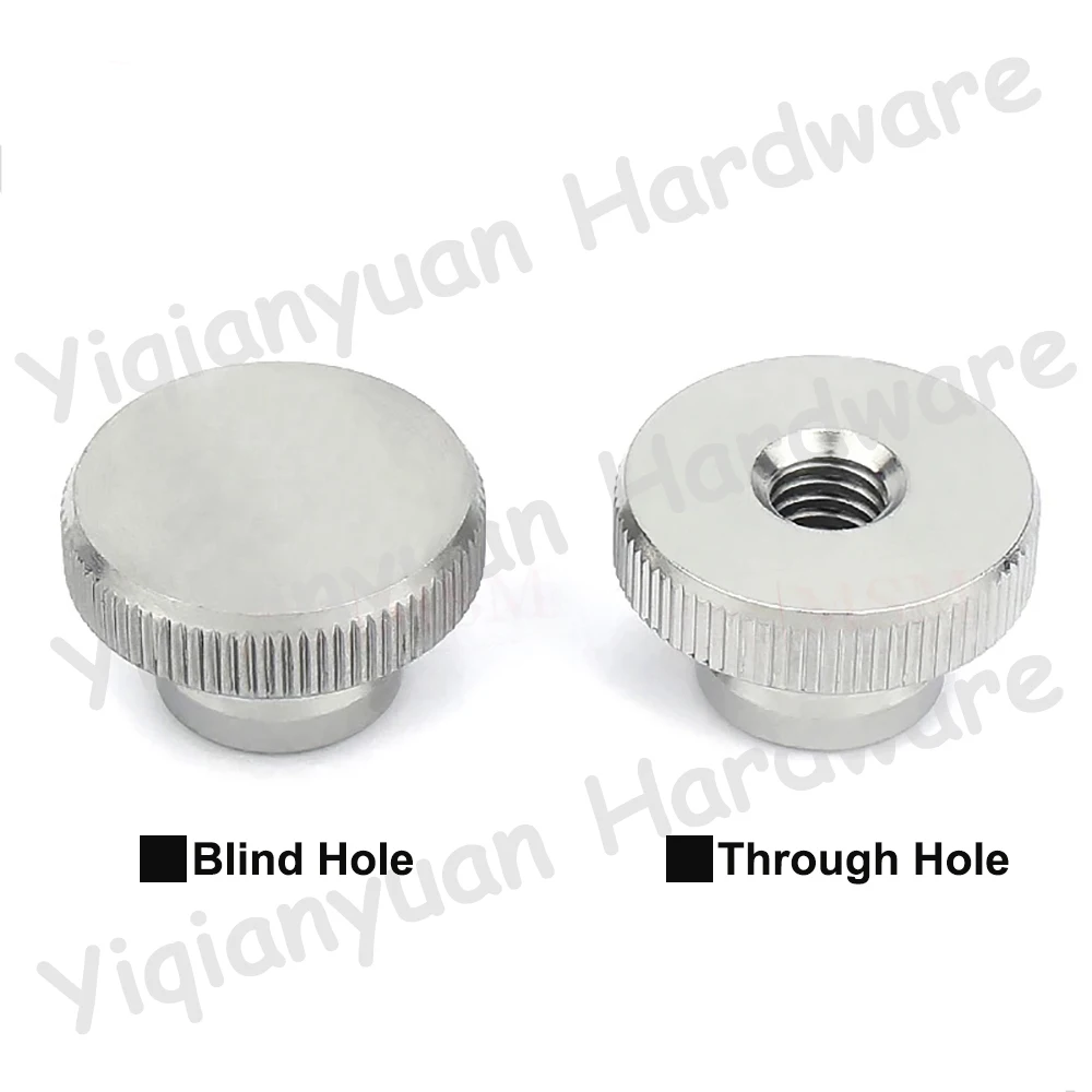 Yiqianyuan GB806 M12 1/4 3/8 5/16 UNC SUS304 الفولاذ المقاوم للصدأ مخرش الإبهام المكسرات ثقب أعمى من خلال ثقب أجزاء طابعات ثلاثية الأبعاد