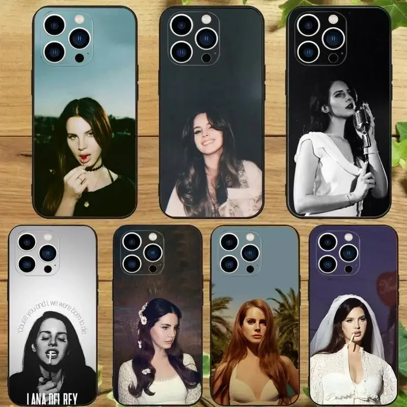 Sexy L-Lana-Del-Rey Phone Case For iPhone 15 14 13 12 11 Pro Max Xs Xr X 7 8 Plus 12 13 Mini Silicone Black Cover