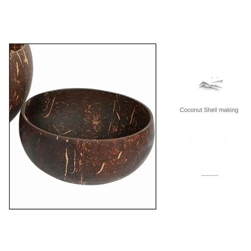 Wooden Handmade Coconut Bowl Smooth Ingenuity Good Things At Home Clear Texture Coconut Shell Making Multi-functional Bowl