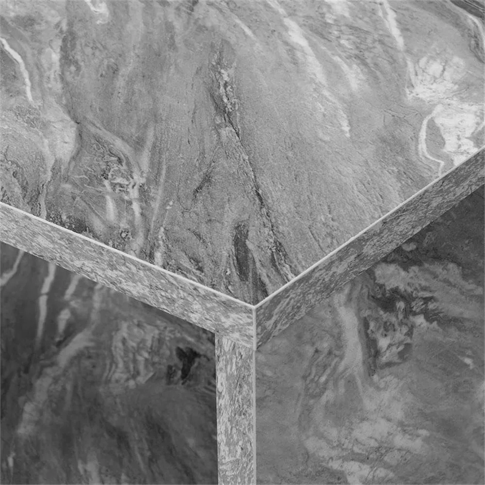 Tavolino da caffè, finto marmo grigio