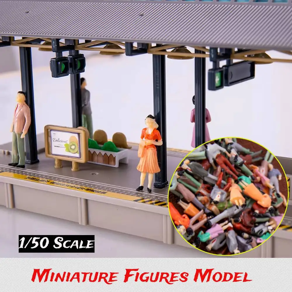 

20PCS Miniature Figures Model ABS Plastic Painted People for Railway Train Layout/Sandtable Landscape/Diy Model Making/Diorama