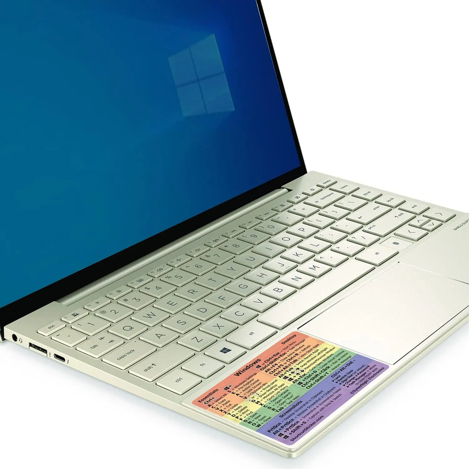 PC Reference Keyboard Shortcut Vinyl Sticker, Laminated, no-Residue Adhesive, for Any PC Laptop or Desktop  MAC OS Windows