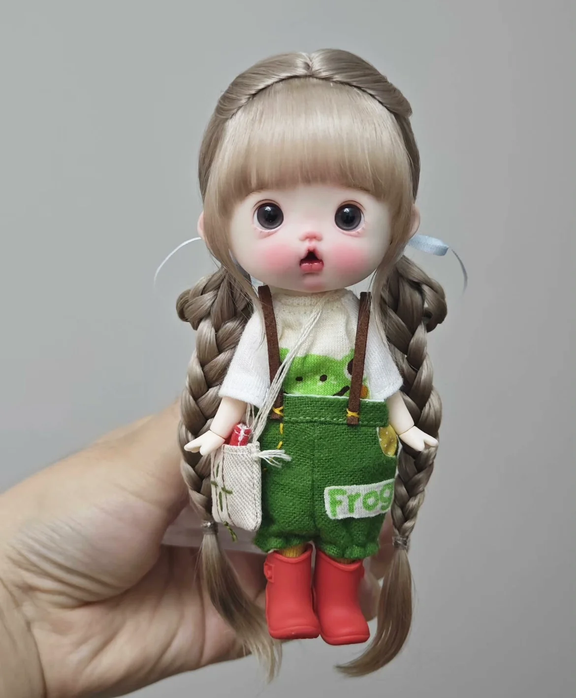 Włosy dla lalki OB11, peruka na twardej główce, włosy 5-6 cali, obwód głowy lalki 14,5 cm, urocze włosy BJD z moheru, darmowa wysyłka