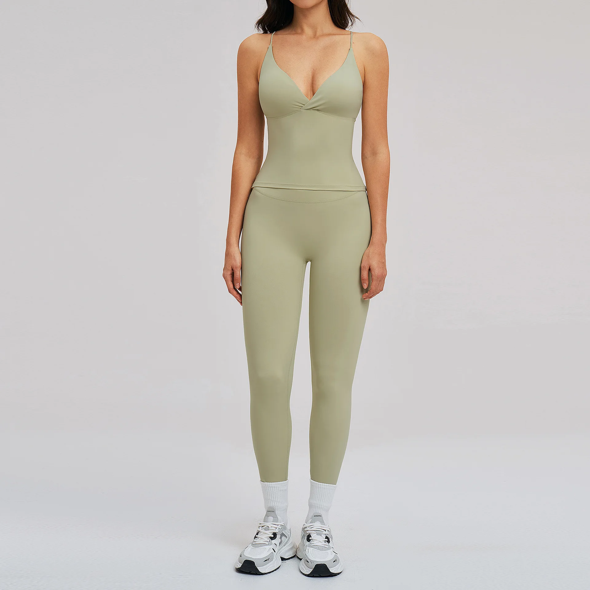 Maxdutti Tight-fitting Sports Set With Back Design For Running, Casual Outdoor Cycling, And Yoga New Two Piece Set Women's