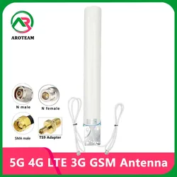 Cable de piezas TS9 SMA N macho 5G 4G LTE 3G GSM, banda completa de alta ganancia de 18DB, antena Omni para exteriores, enrutador impermeable IP67, 2x2