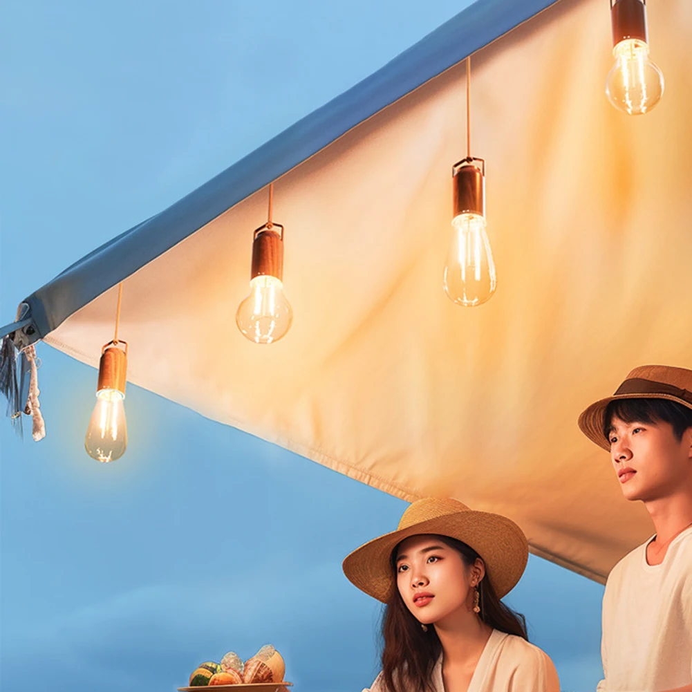 

Portable Hanging Light USB Charging Vintage Camping Lamp Battery Operated Lightweight for Hiking Fishing Outage Power Failure