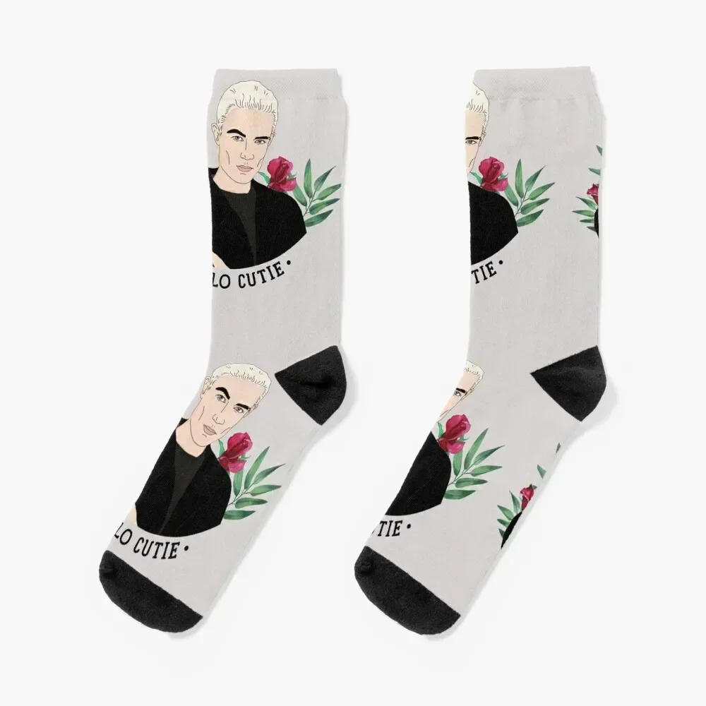 

Spike Buffy Floral Valentines Socks ankle Children's Men's Socks Women's