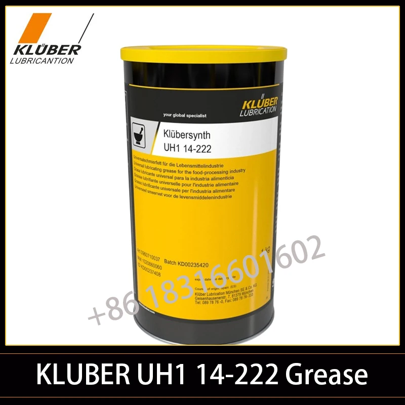 Klübersynth UH1 14-222  Food-grade Lubricant  Is Suitable for  Ro Ling and Plain Bearings Lifting Cylinders Joints Guide Rods