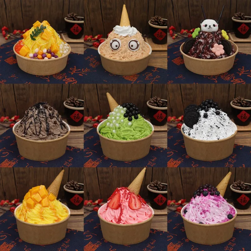 Simulation of continuous ice model high simulation food mold catering window display sample shooting props