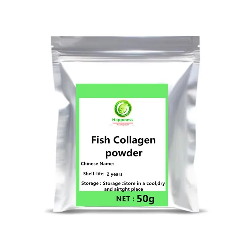 High Quality Fish Collagen powder peptides hyaluronic food grade low molecular weight for muscles skin Cosmetic Raw materials