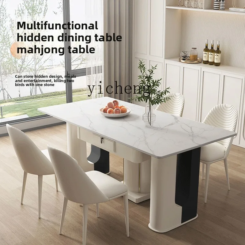 

LSL Fully Automatic Home Mahjong Table Dining Table Dual-use Rock Board Living Room Dining Table Electric Mahjong Machine