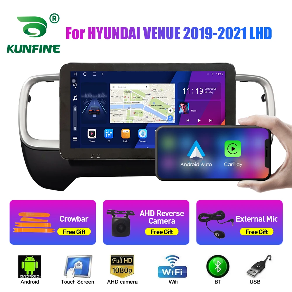 

Автомобильный радиоприемник 10,33 дюймов для HYUNDAI VENUE 2019-2021 2Din Android Восьмиядерный автомобильный стерео DVD GPS навигатор плеер QLED экран Carplay