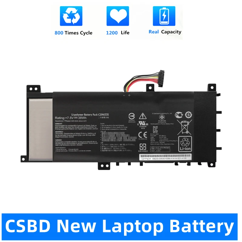 

CSBD C21N1335 New Laptop Battery for ASUS VivoBook S451 S451LA S451LB S451LN Series Ultrabook 7.5V 38WH