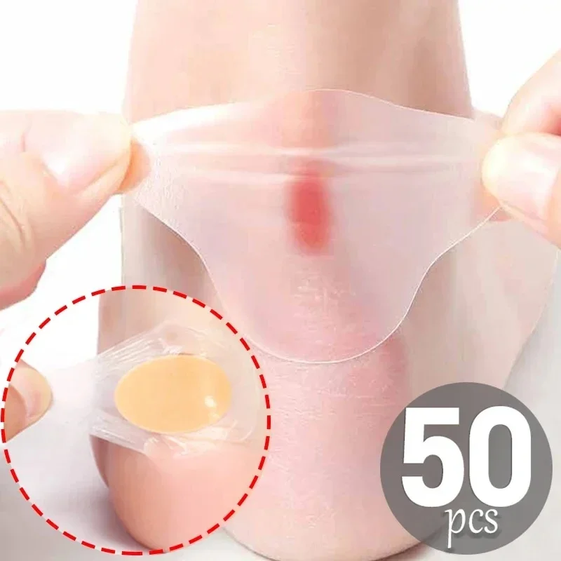 10-50PCS Gel Shoes Stickers Soft Hydrocolloid Pads Relief Pain Blisters Bunions Corns Calluses Friction Pressure Heel Pain Patch
