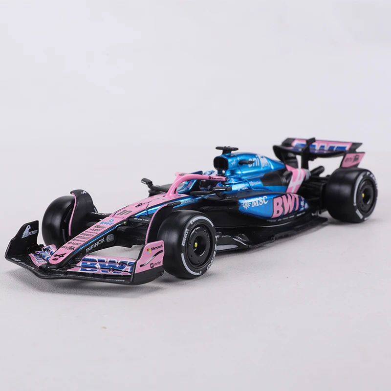 ブラゴ-1-43-f1レーシングカー-アルピーヌ-a525-no10-ピエール・ガスリー-フォーミュラワンチーム-合金製モデルカー