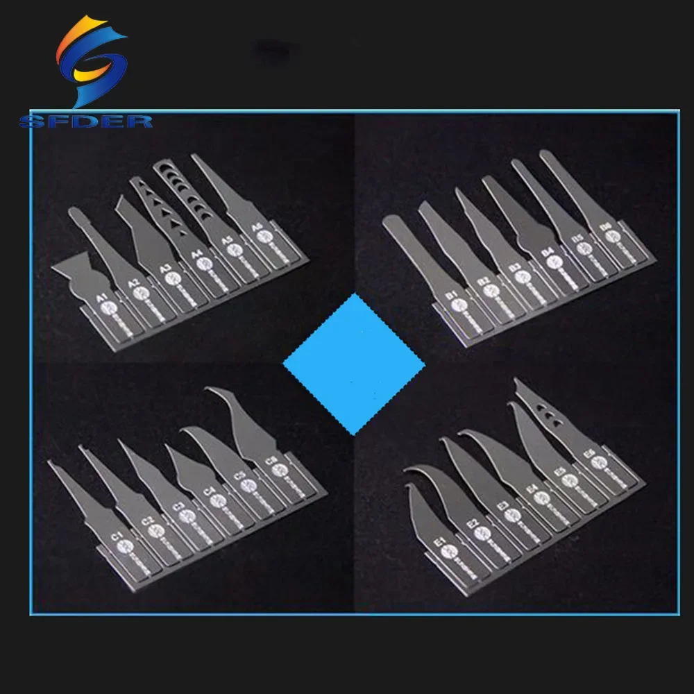 SS-101A BGA IC Chip Removal Blade Set Mobile Phone Computer Repair CPU Hand Tool Multi-function Sculpture Degumming Blade